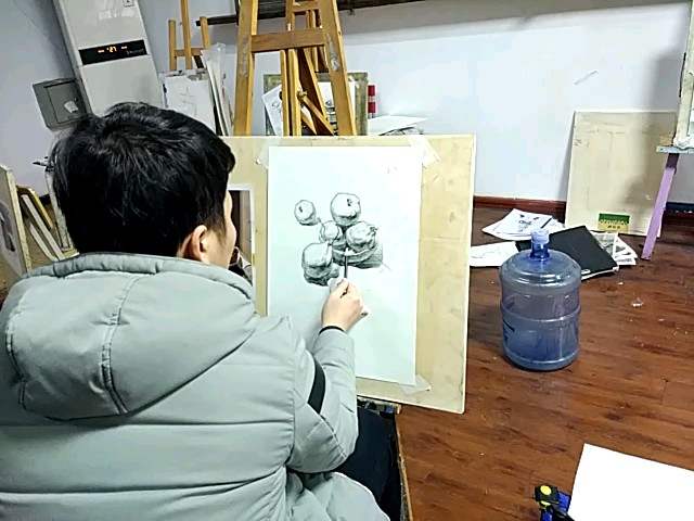 李杰老师做范画