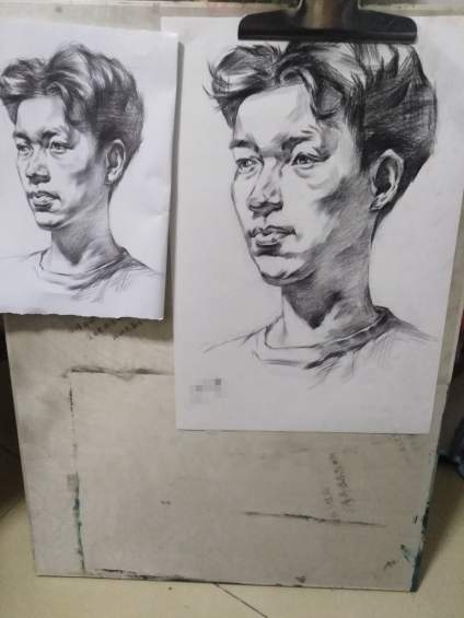 【点我评画~】一张素描结构，百分制，求评 