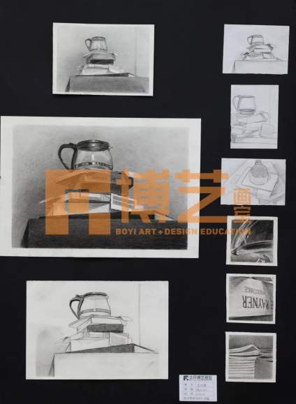 【安徽考生报考讨论区】北京博艺画室｜黑白灰构成练习作品 