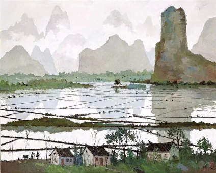 风景油画，欣赏 