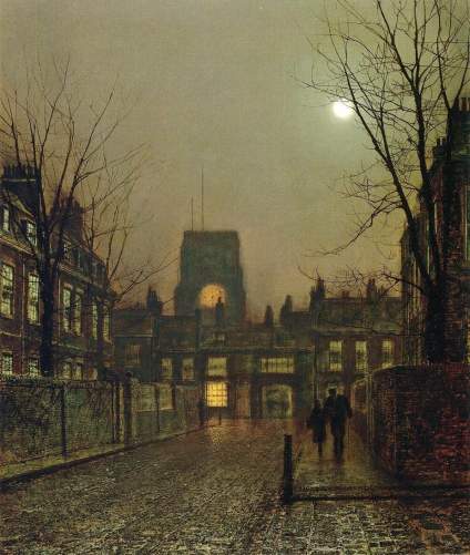 维多利亚时代的满月。  John Atkinson Grimshaw ​ 