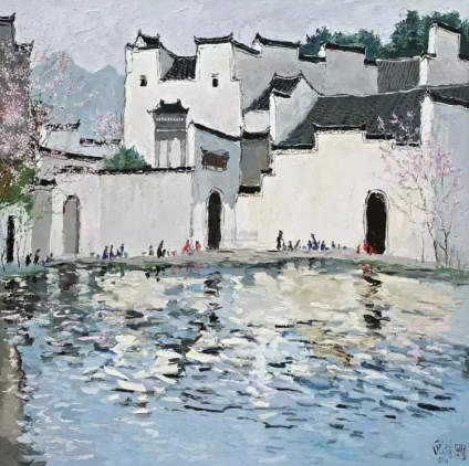 风景油画，欣赏 