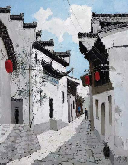 风景油画，欣赏 