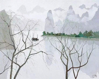 风景油画，欣赏 