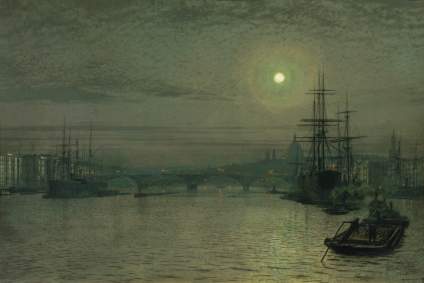 维多利亚时代的满月。  John Atkinson Grimshaw ​ 