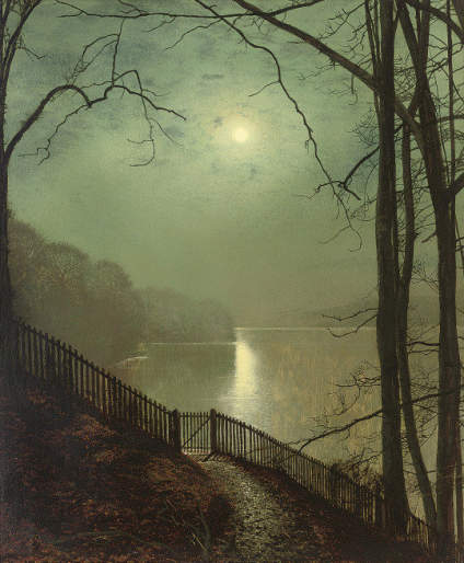 维多利亚时代的满月。  John Atkinson Grimshaw ​ 