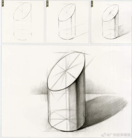 【点我评画~】初学素描同学最先碰到的石膏几何体 ​ 