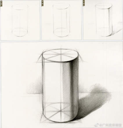 【点我评画~】初学素描同学最先碰到的石膏几何体 ​ 