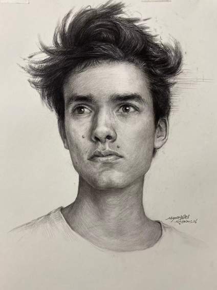 求索传奇莫老师最新画的帅哥，真帅！ 