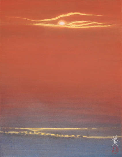 红色调里藏着柔和的韵味 | 来自三位日本画家：清水規（1.2.3.4）； 