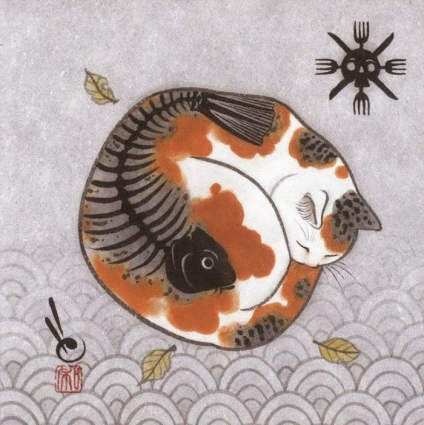 猫身上的纹身艺术（Monmon Cats）Kazuaki Horitom 