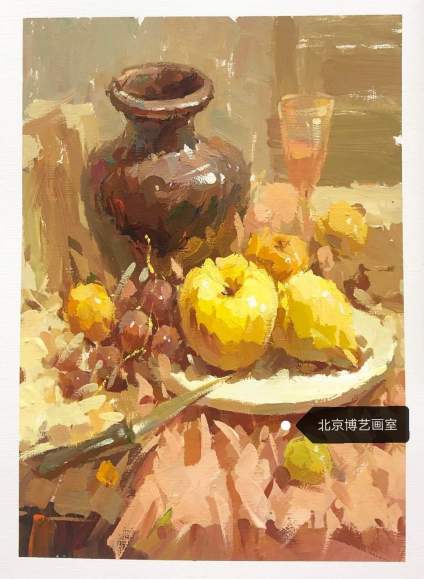 【中央美术学院】北京博艺画室｜色彩静物步骤图 