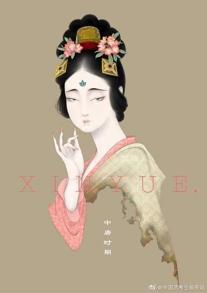 插画师笔下的《大唐女子图鉴》 插画师 | 御茶菓子 ​​​​ 