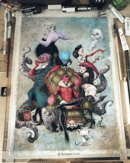 【‌22年助万名考生入名校——求索传奇画室】巴西插画家 Marcelo Ventura 以独特画风重新演绎流行文化符 