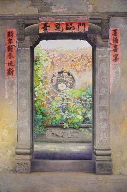 【‌22年助万名考生入名校——求索传奇画室】水彩画家黄有维笔下的老北京~ ​ ​​​ 