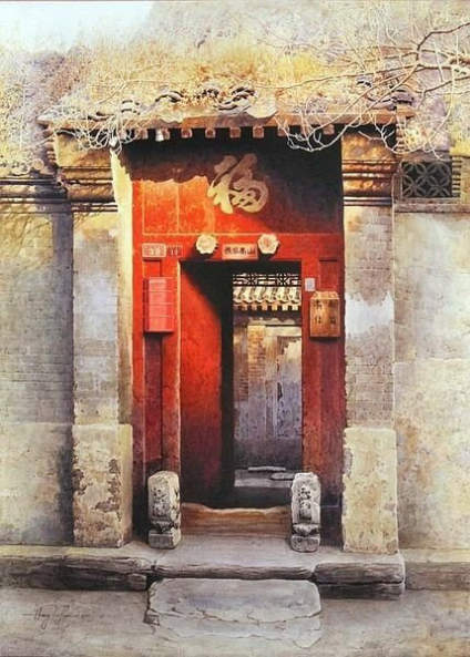 【‌22年助万名考生入名校——求索传奇画室】水彩画家黄有维笔下的老北京~ ​ ​​​ 