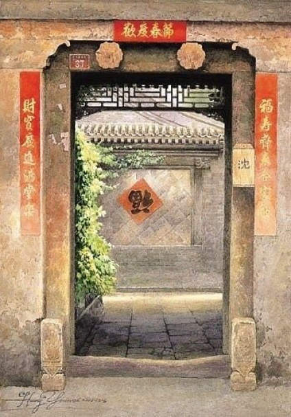 【‌22年助万名考生入名校——求索传奇画室】水彩画家黄有维笔下的老北京~ ​ ​​​ 