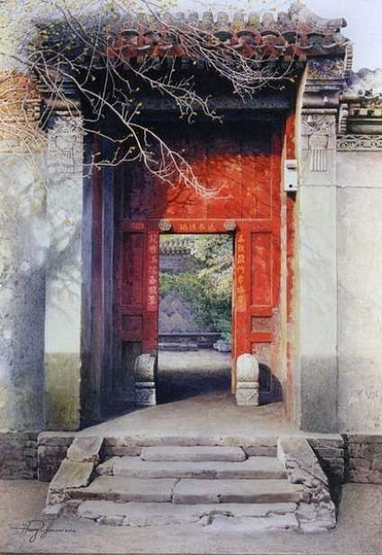 【‌22年助万名考生入名校——求索传奇画室】水彩画家黄有维笔下的老北京~ ​ ​​​ 