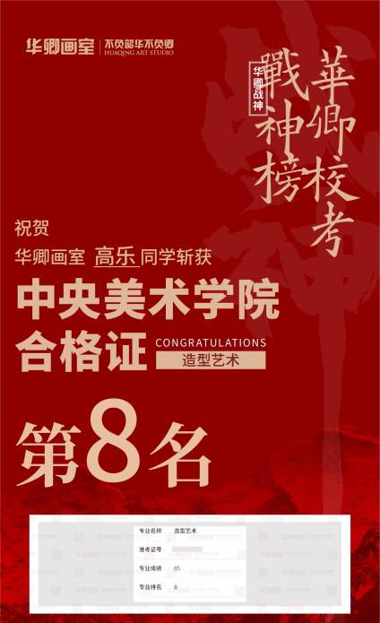 【捷报连连】央美战绩再刷新💪 斩获造型全国状元三名、实验艺术全国榜眼，前 