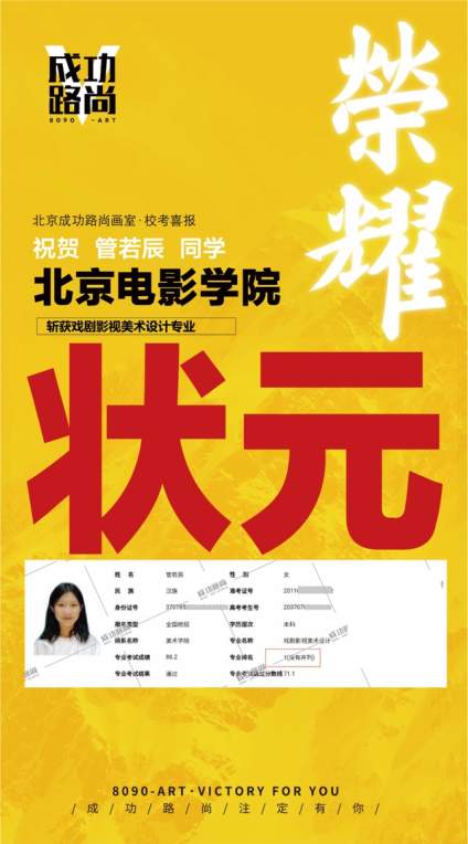 恭喜🎉🎊🎉🎊成功路尚学子取得校考骄人战绩，斩获两个状元🥇🥇 