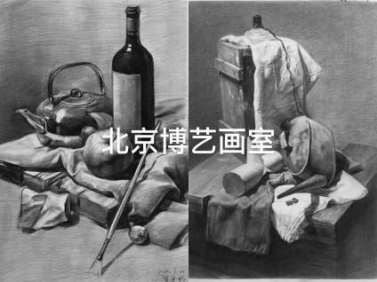 【吉林艺术学院】北京博艺画室素描静物/ 学生入学到现在对比图 