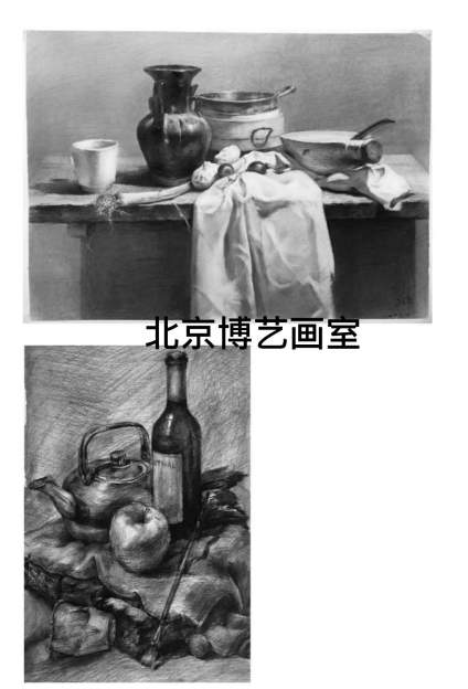 【西安美术学院】北京博艺画室素描静物/ 学生入学到现在对比图 