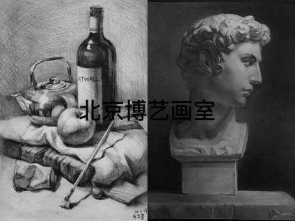 【吉林艺术学院】北京博艺画室素描静物/ 学生入学到现在对比图 