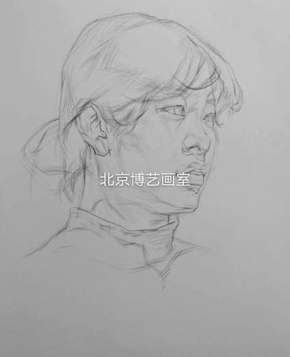 【滴~素描卡】北京博艺画室｜素描头像步骤示范 