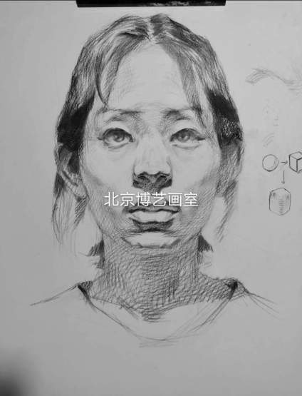 【安徽考生报考讨论区】北京博艺画室｜素描头像步骤示范 