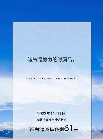 2022年还有61天，你的目标还有多远 