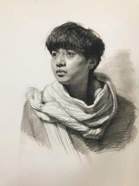 贾梦巅峰画室素描图5